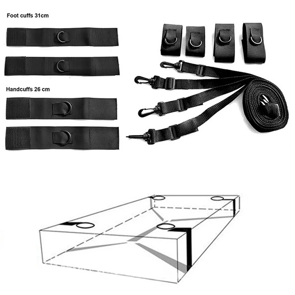 WAKEWAY Sex Furniture Handcuffs & Ankle Cuffs BDSM Bondage Set Restraint Open Leg Fetish Adult Sex Toys WAKEWAY Sex Furniture Handcuffs & Ankle Cuffs BDSM Bondage Set Restraint Open Leg Fetish Adult Sex Toys