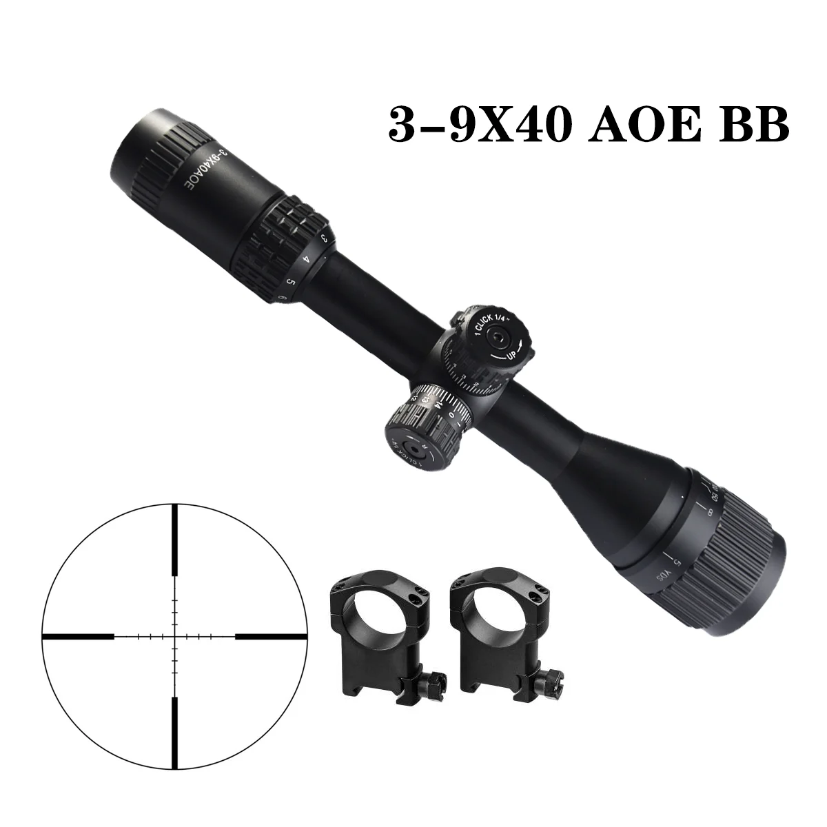 3-9X40 AOE BB long range for outdoor hiking hunting telescopic sights rifle scope tactical optical sight scope
3-9X40 AOE BB long range for outdoor hiking hunting telescopic sights rifle scope tactical optical sight scope