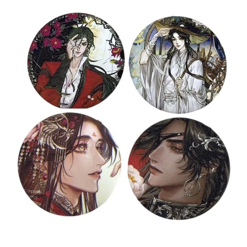 

Tian Guan Ci Fu 58mm Metal Brooch Heaven Official’s Blessing Hua Cheng Xie Lian Anime Badge Cute Pin On Backpack Fans Gift