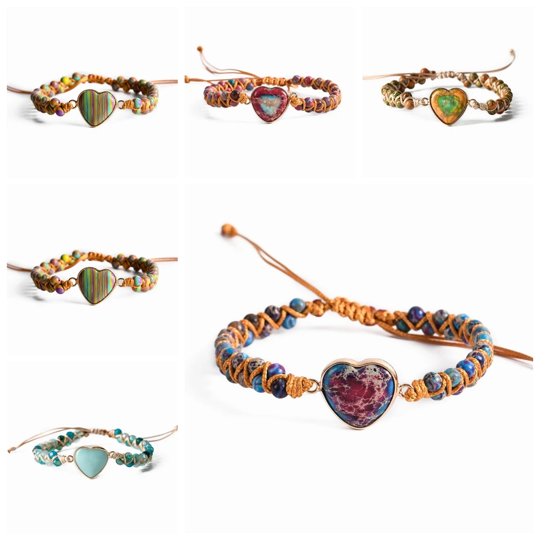 Boho Unisex Gild 7 Chakra Heart Charm Beads Braided Bracelet Gypsy Healing Natural Stone Bracelet Women Jewelry Dropshipping
Boho Unisex Gild 7 Chakra Heart Charm Beads Braided Bracelet Gypsy Healing Natural Stone Bracelet Women Jewelry Dropshipping