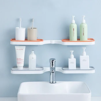 욕실 코너선반 화장실 일자선반 무타공 욕실선반 상품 이미지