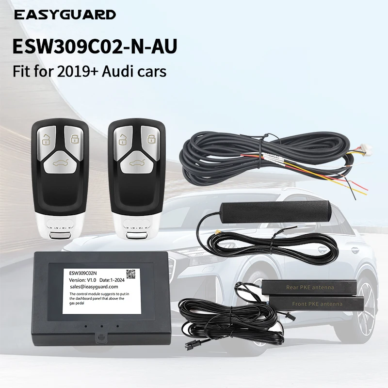 

EASYGUARD Smart Key PKE Keyless Entry System Fit For Audi 2019+ A4/A5/A6/A7/A8/Q5/Q7/Q8 Cars With OEM Push Start Button