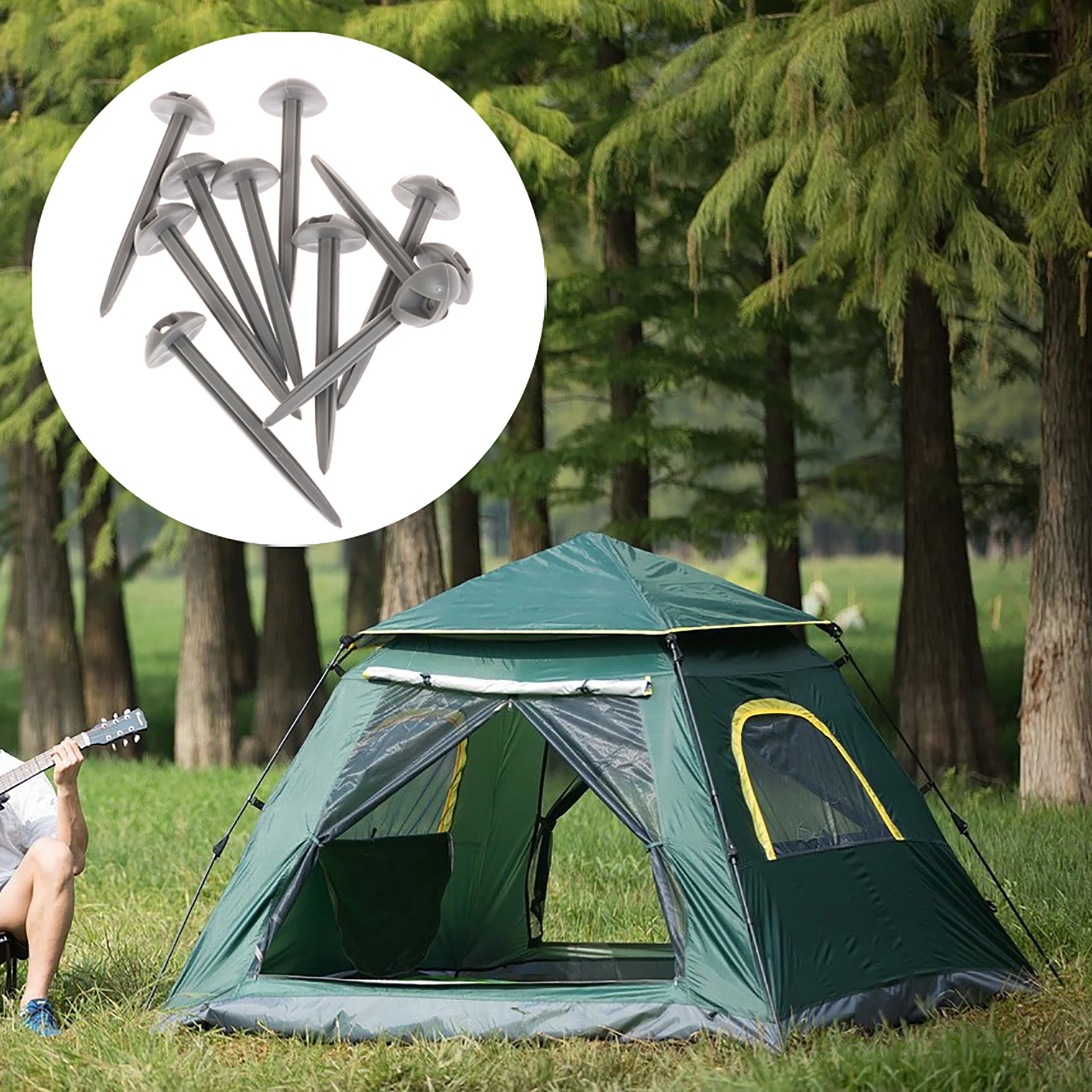 10Pcs Outdoor Camping Tent Pegs Ground Nails Screw Anchor Stakes Pegs Hiking Tent Stakes Garden Ground Nail Pins Accessories
10Pcs Outdoor Camping Tent Pegs Ground Nails Screw Anchor Stakes Pegs Hiking Tent Stakes Garden Ground Nail Pins Accessories