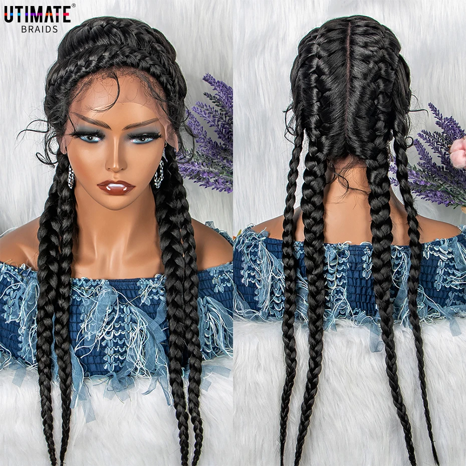24 Inches Box Braided Synthetic Lace Front Wig with Baby Hair Ombre 4 Braided Wig for Black Women Lace Wigs New Arrival
24 Inches Box Braided Synthetic Lace Front Wig with Baby Hair Ombre 4 Braided Wig for Black Women Lace Wigs New Arrival