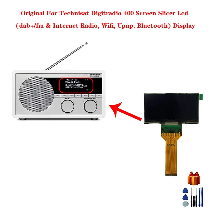 

Original For Technisat Digitradio 400 Slicer OLED LCD Screen replacement parts (dab+/fm & Internet Radio, Wifi, Upnp, Bluetooth)