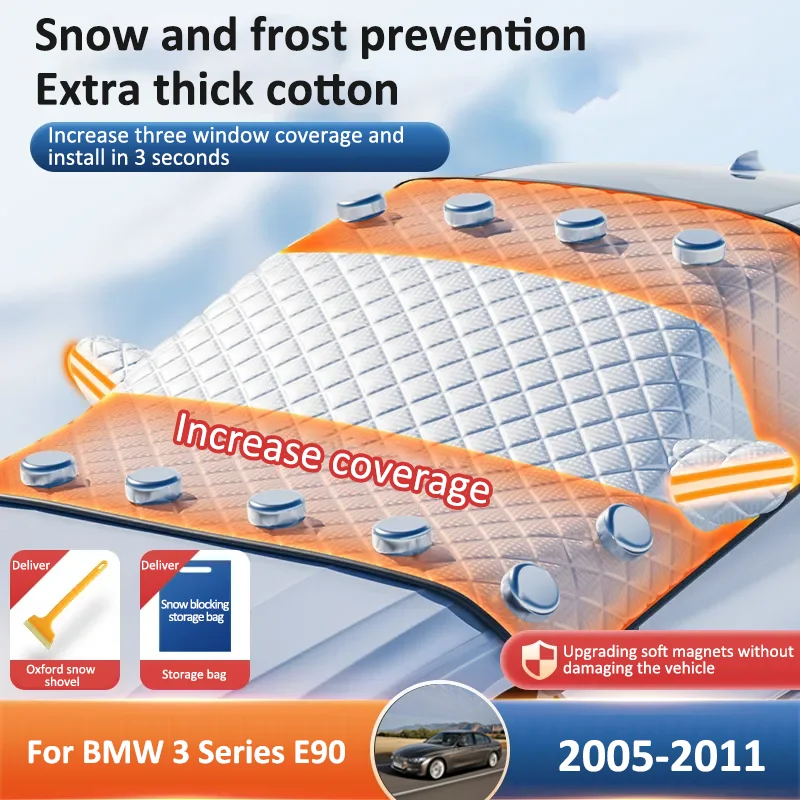 

Для BMW 3 серии E90 E91 2005 ~ 2011 2010 Снежный чехол для автомобиля солнцезащитный козырек для лобового стекла уличный водонепроницаемый автомобильный чехол Защита от мороза для автомобиля