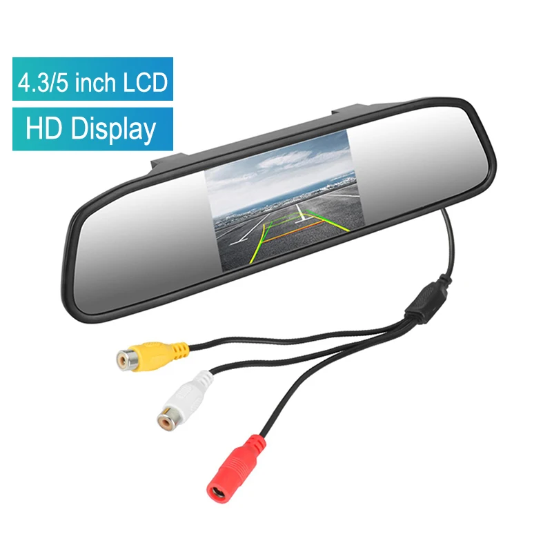 

Автомобильный монитор зеркала заднего вида, HD видео, автомобильный парковочный монитор, светодиодный, ночное видение, Автомобильная камера заднего вида 4,3 "5" TFT LCD