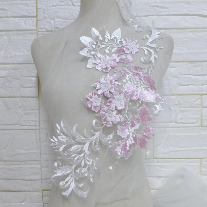 5 Pcs Pink 3D Embroidery Bodice Applique Flower Lace patch For DIY Sewing Wedding Bridal Gown Evening Dress Flower Girl
5 Pcs Pink 3D Embroidery Bodice Applique Flower Lace patch For DIY Sewing Wedding Bridal Gown Evening Dress Flower Girl