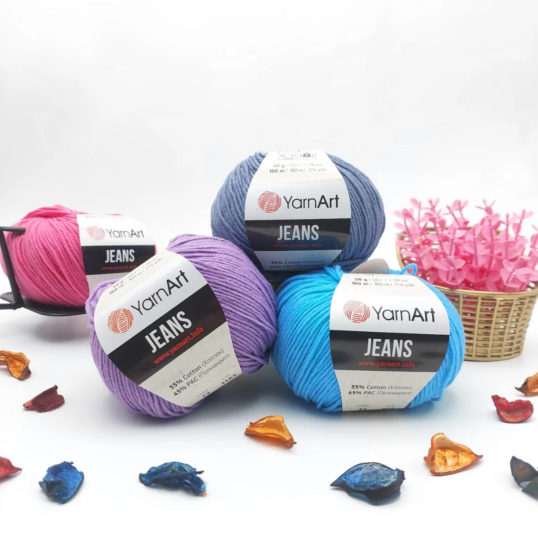 

YarnArt Jeans Soft Cotton Yarn for Knitting Amigurumi Craft Crochet Thread DIY Baby Knitwear Sweater Shawl Cardigan Beanies Vest