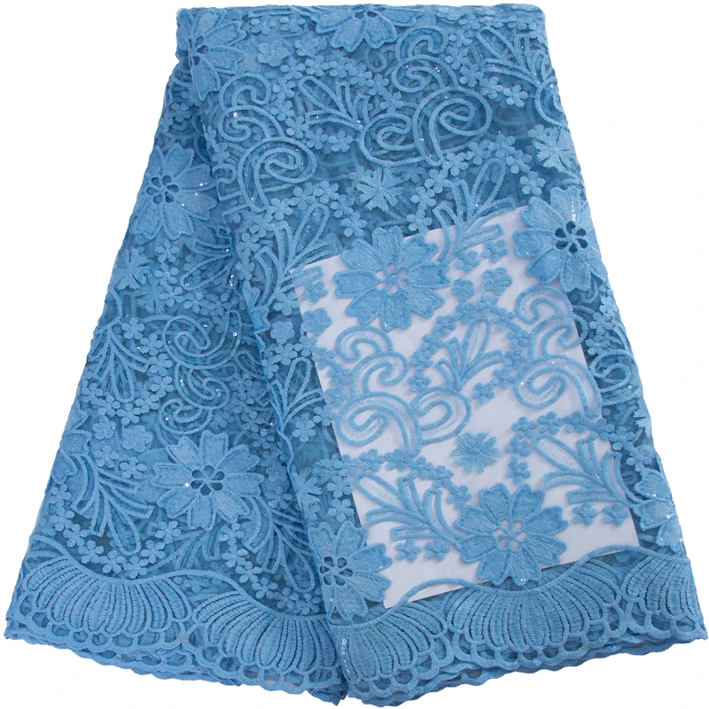 Latest African Tulle Lace Fabric 2022 High Quality French Mesh Sequins Lace Fabric 5 Yards For Women Wedding Dress F3133 
Latest African Tulle Lace Fabric 2022 High Quality French Mesh Sequins Lace Fabric 5 Yards For Women Wedding Dress F3133