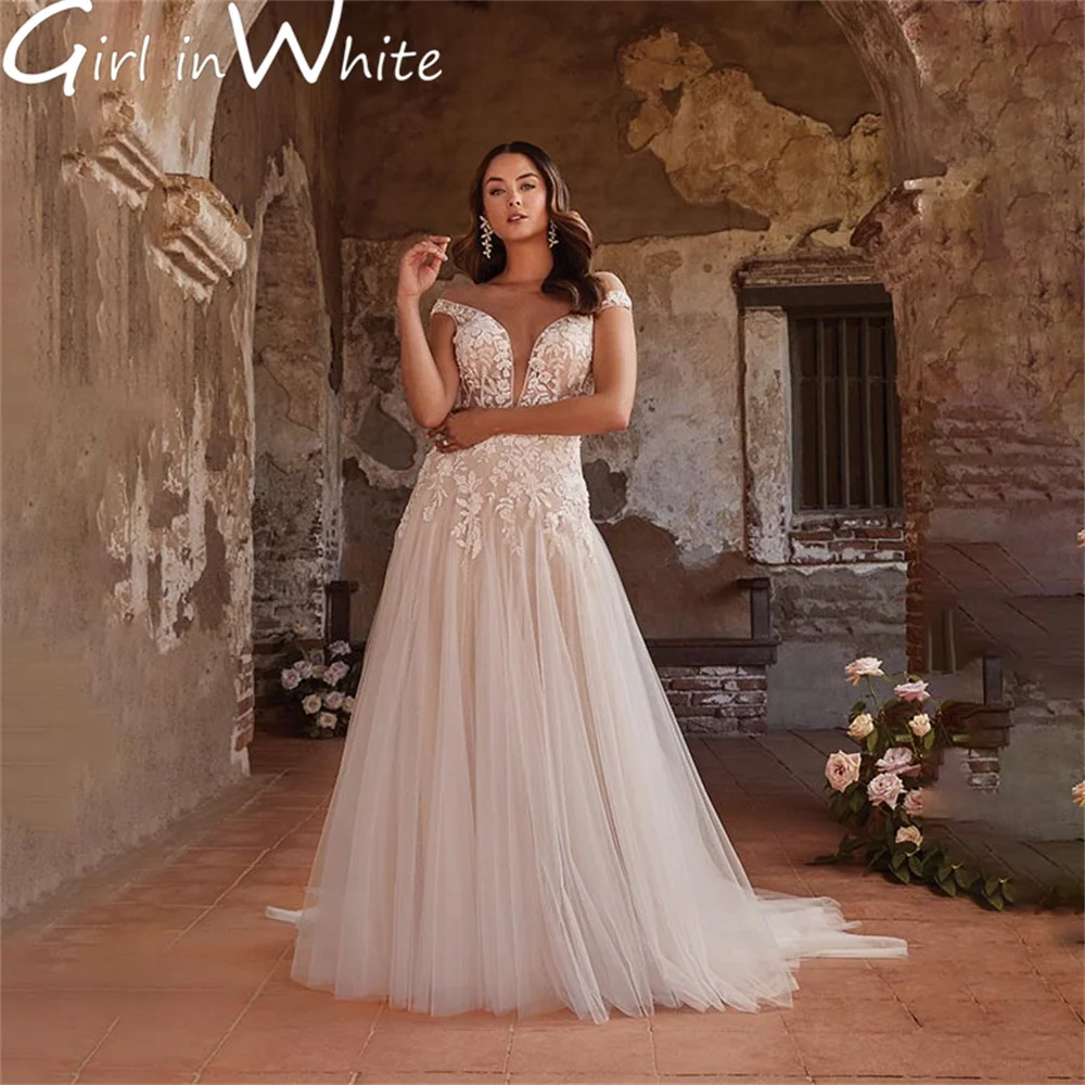 Elegant Deep V Neck Bridal Dress A Line Off The Shoulder Bridal Gown Backless Dress For Women vestidos elegantes para mujer
Elegant Deep V Neck Bridal Dress A Line Off The Shoulder Bridal Gown Backless Dress For Women vestidos elegantes para mujer