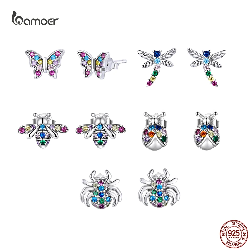 Bamoer, 100% Стерлинговое Серебро 925 пробы, изысканный цвет, Бабочка, стрекоза, пчела, насекомые, серьги-гвоздики для девочек, Женские Ювелирные украшения
Bamoer, 100% Стерлинговое Серебро 925 пробы, изысканный цвет, Бабочка, стрекоза, пчела, насекомые, серьги-гвоздики для девочек, Женские Ювелирные украшения
