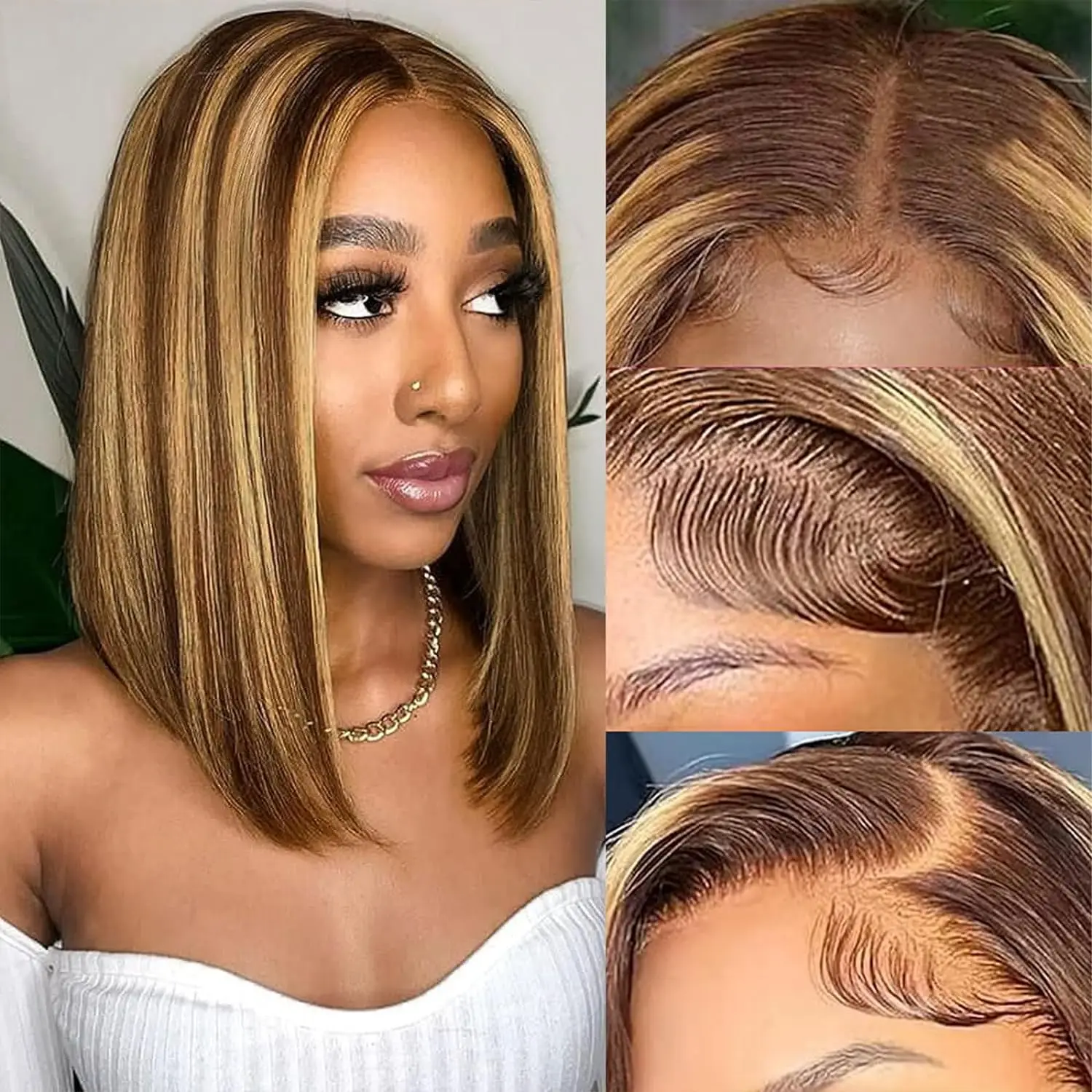 Ombre Highlight Bob Wig Human Hair 13x4 Lace Front Wigs Honey Blonde Bob Human Hair Wigs for Women Pre Plucked With Baby Hair
Ombre Highlight Bob Wig Human Hair 13x4 Lace Front Wigs Honey Blonde Bob Human Hair Wigs for Women Pre Plucked With Baby Hair