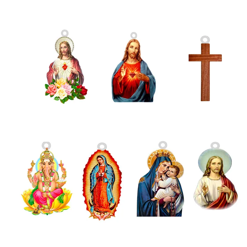 10PCS God Jesus Acrylic Pendants Cross Mary Christian Epoxy Resin Makings Charms For Earrings Bracelets Keychain Jewelry
10PCS God Jesus Acrylic Pendants Cross Mary Christian Epoxy Resin Makings Charms For Earrings Bracelets Keychain Jewelry
