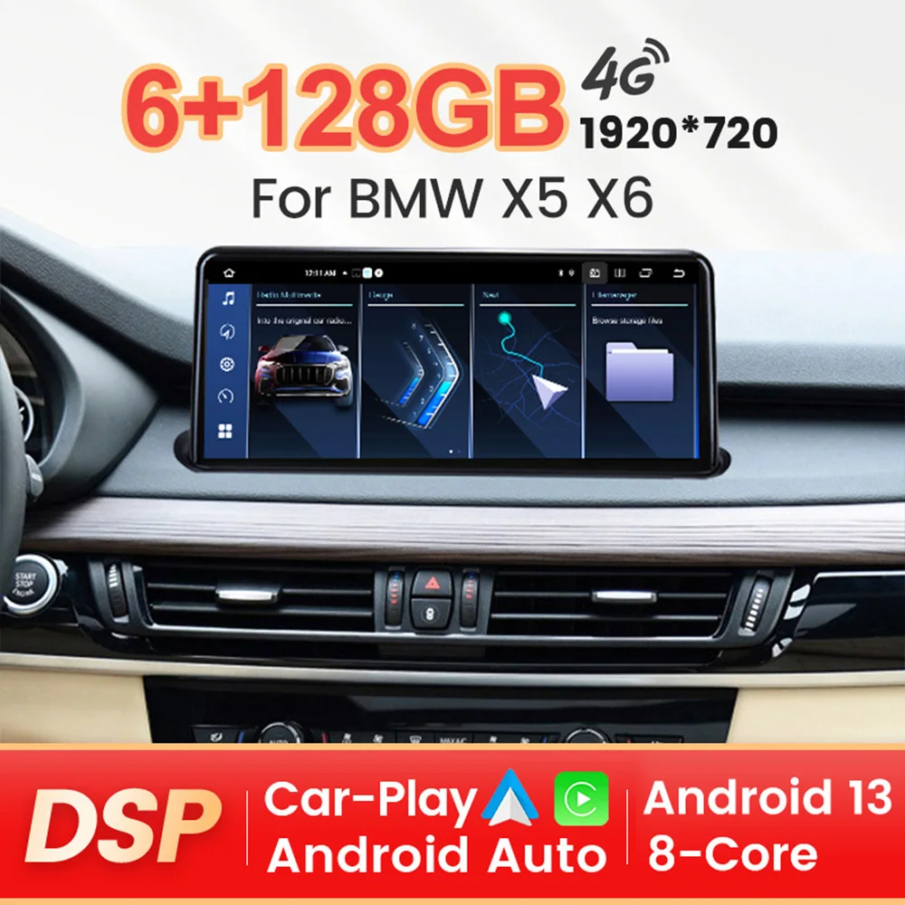 Wireless Carplay Android 13 Car Stereo For BMW X5 F15 / X6 F16 2013 - 2018 Multimedia Auto Radio Player GPS DPS Navigation 4G BT
Wireless Carplay Android 13 Car Stereo For BMW X5 F15 / X6 F16 2013 - 2018 Multimedia Auto Radio Player GPS DPS Navigation 4G BT
