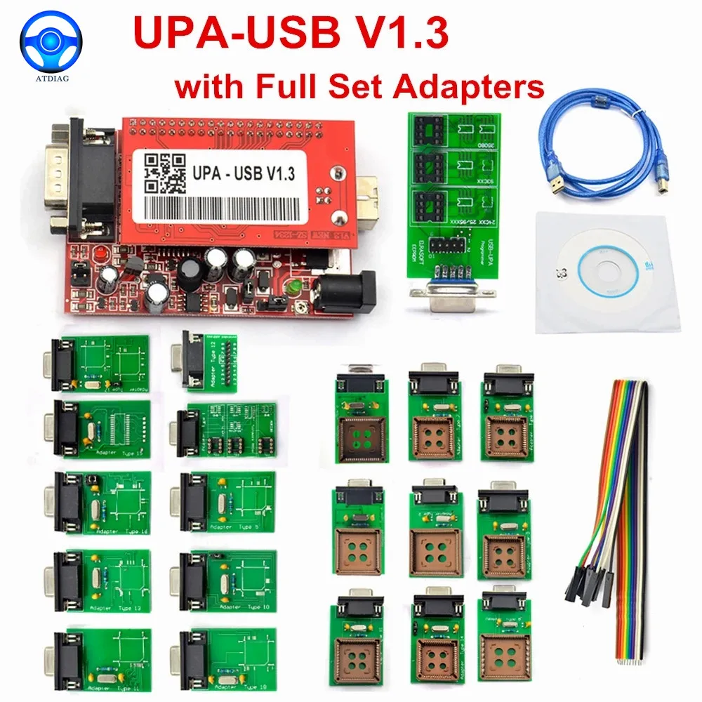 

UPA USB Programmer V1.3 UPA USB Full Adapters UPA Chip Tuning Tools ECU Programmer Serial Programmer UPA USB Programmer