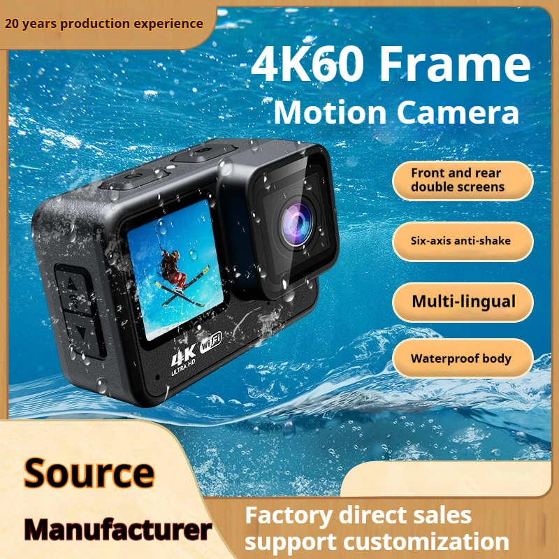 Digital Action Camera 4K Sports HD Anti-Shake Camera WIFI Remote Control Touch Dual Screen Underwater Waterproof Motion Camera
Digital Action Camera 4K Sports HD Anti-Shake Camera WIFI Remote Control Touch Dual Screen Underwater Waterproof Motion Camera