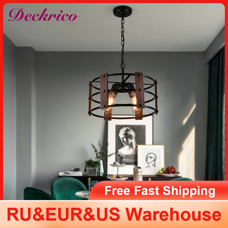Retro Industrial Chandeliers Lamp Indoor Lighting Fixtures Attic Aisle Lights Plafonniers Home Decor Iron Led Wood Pendant Light
Retro Industrial Chandeliers Lamp Indoor Lighting Fixtures Attic Aisle Lights Plafonniers Home Decor Iron Led Wood Pendant Light