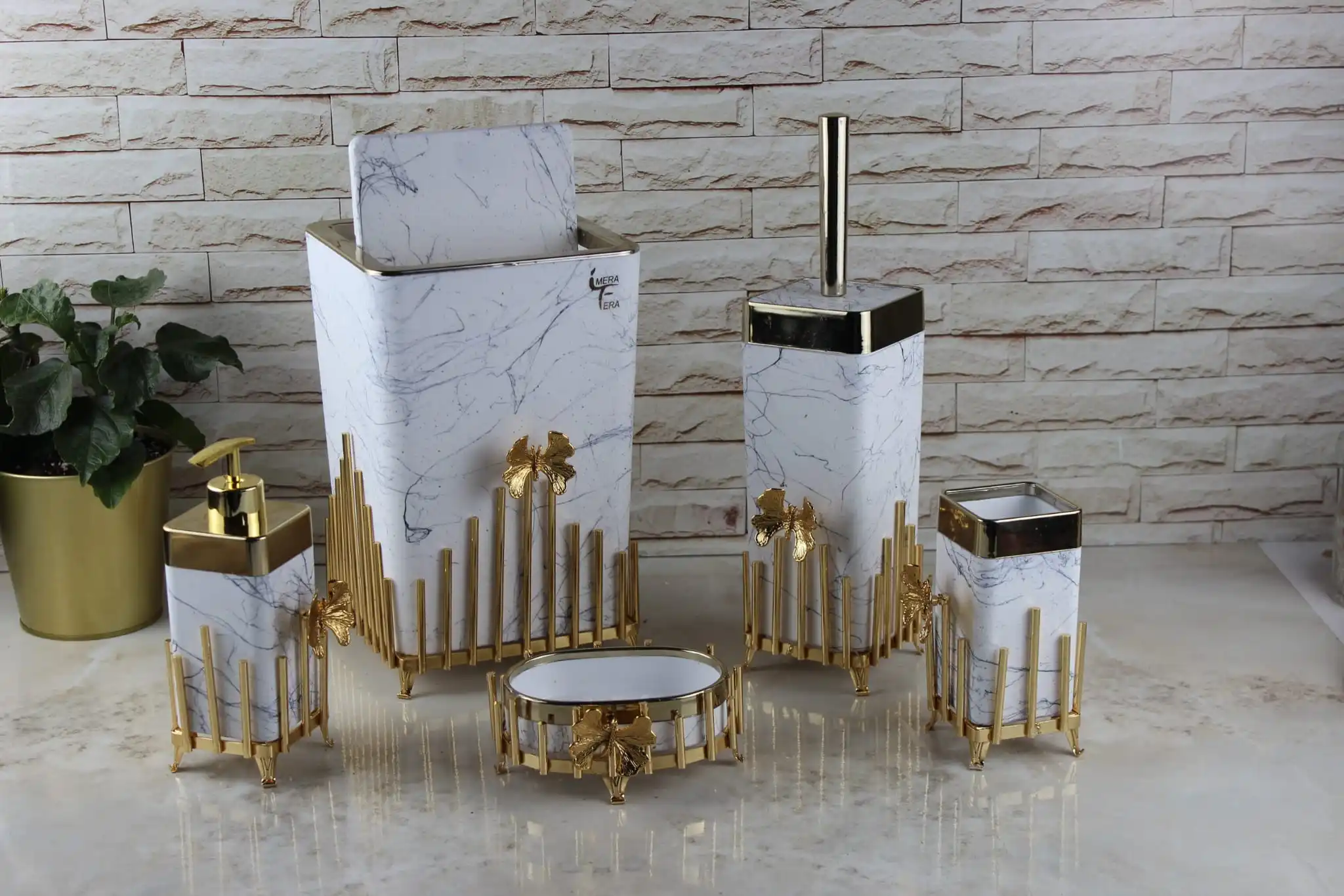 OceanLand Premium Bathroom Accessories Set 5 Pcs Acrylic Trash Bin Toilet Brush Toothbrush Holder and Liquid Soap Dispenser
OceanLand Premium Bathroom Accessories Set 5 Pcs Acrylic Trash Bin Toilet Brush Toothbrush Holder and Liquid Soap Dispenser