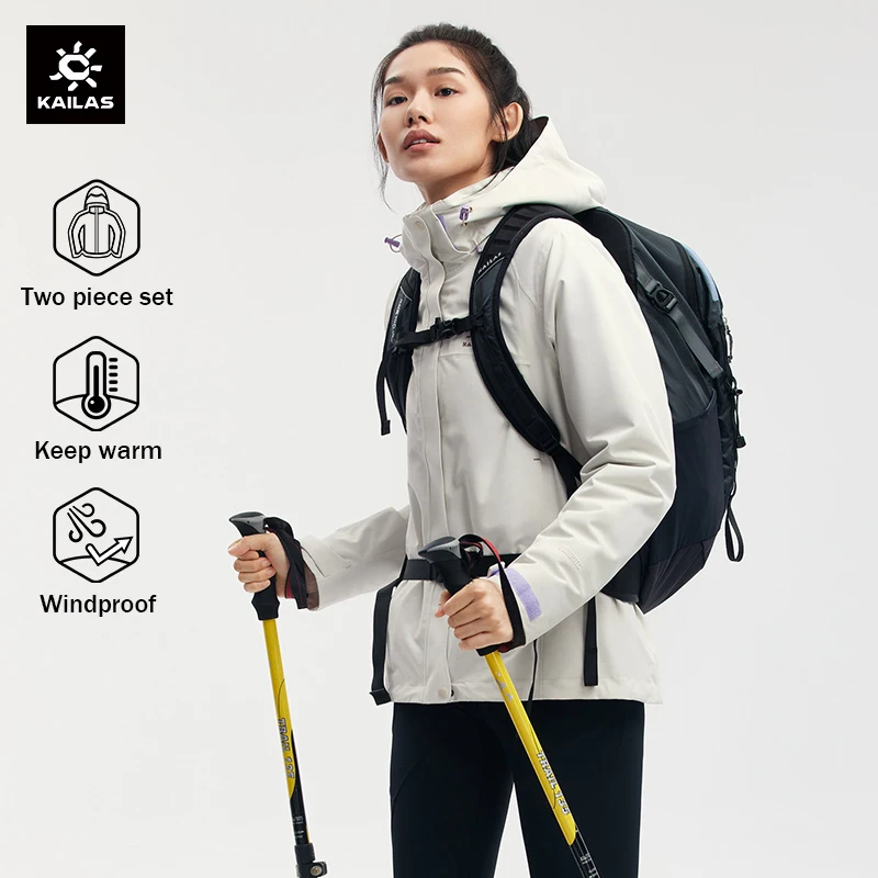 KAILAS 3 in 1 Women's Waterproof Hiking Jackets 2024 Autumn Winter Windproof Thick Fleece Coat Outdoor Warm Outwear KG2131601
KAILAS 3 in 1 Women's Waterproof Hiking Jackets 2024 Autumn Winter Windproof Thick Fleece Coat Outdoor Warm Outwear KG2131601