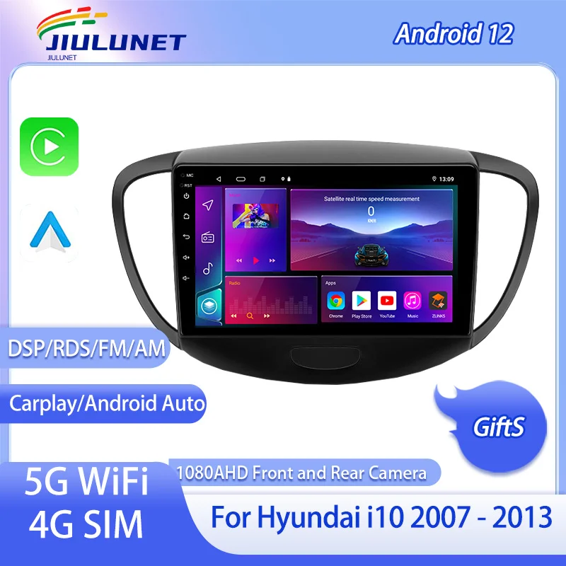 JIULUNET 8 core Car Radio GPS Android 12 For Hyundai i10 2007 - 2013 Multimedia Video Player Navigation Carplay Auto 2 Din
JIULUNET 8 core Car Radio GPS Android 12 For Hyundai i10 2007 - 2013 Multimedia Video Player Navigation Carplay Auto 2 Din