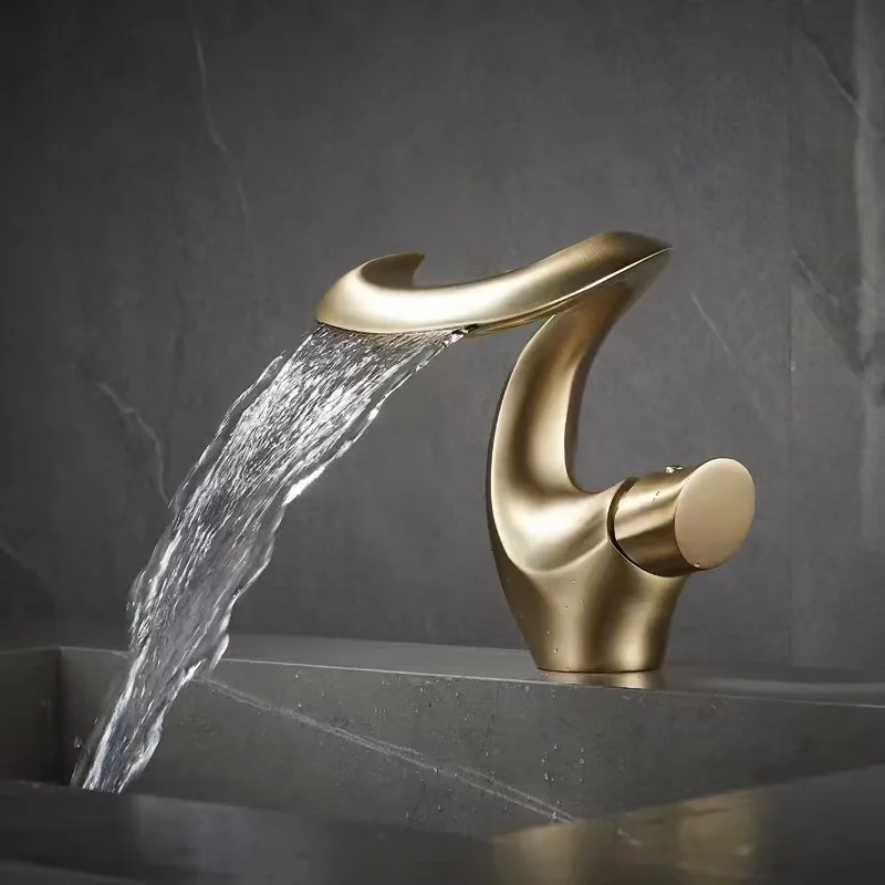 Basin Mixer Hot and Cold Faucet Copper Gold Waterfall 2023 Interior Luxuary Bathroom Bath Countertop Sink Basin Water Tap
Basin Mixer Hot and Cold Faucet Copper Gold Waterfall 2023 Interior Luxuary Bathroom Bath Countertop Sink Basin Water Tap