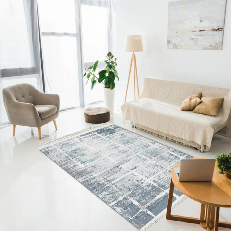 Modern Printed Checkered Pattern Carpet - Blue and Gray color living room rug - abstract, living room decor, birthday gift decor
Modern Printed Checkered Pattern Carpet - Blue and Gray color living room rug - abstract, living room decor, birthday gift decor