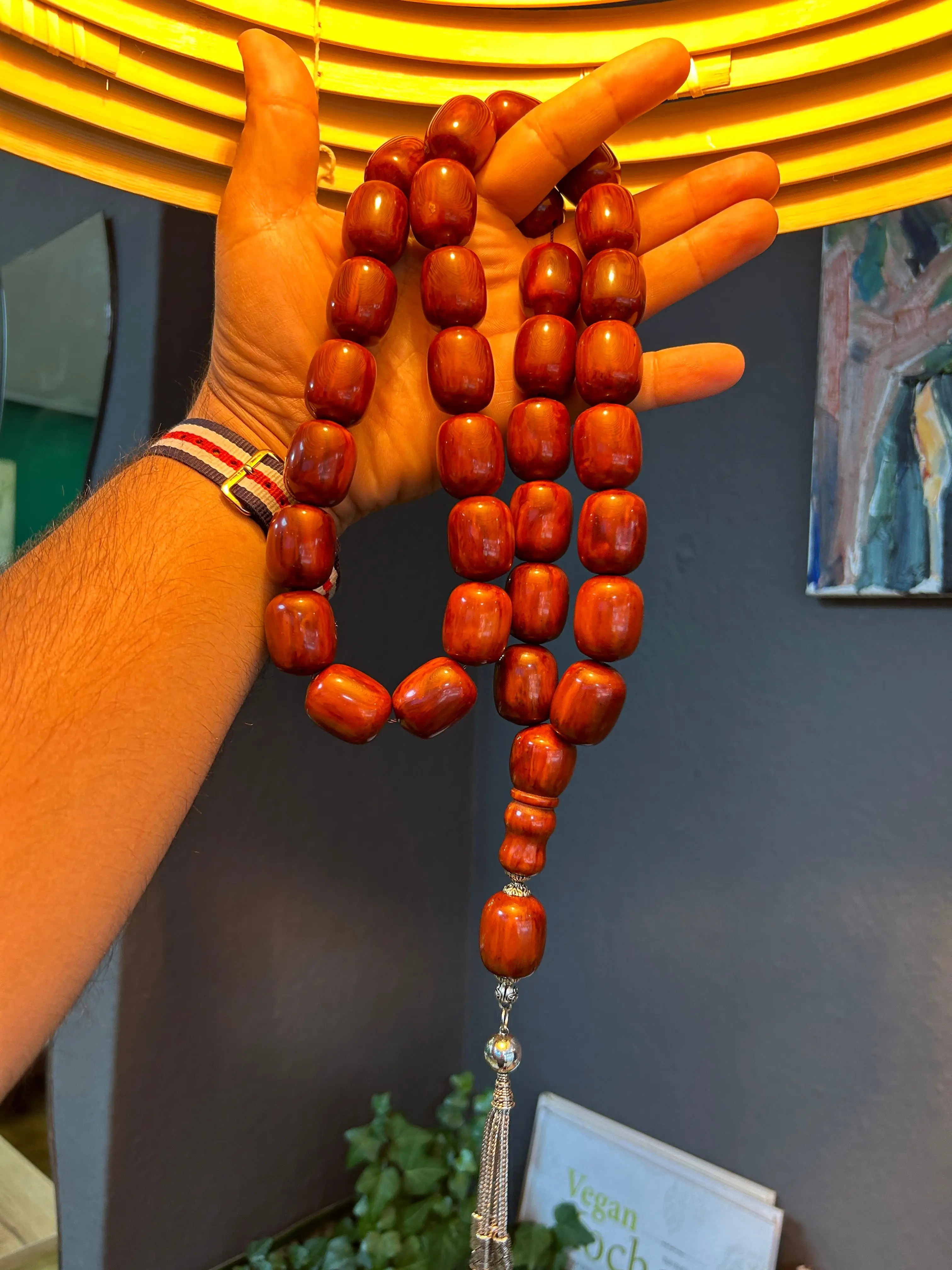 Bakelite Ottoman Rare Faturan Big German Amber Sandalous Misbaha Prayerbeads Rosary Tasbih Tesbih İslam Subha T39
Bakelite Ottoman Rare Faturan Big German Amber Sandalous Misbaha Prayerbeads Rosary Tasbih Tesbih İslam Subha T39