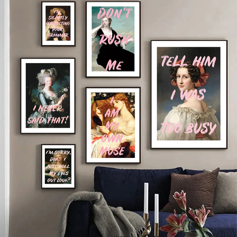 Vintage Portrait Posters And Prints Wall Pictures Motivational Film Quote Classical Art Women Canvas Painting for Bedroom Decor
Vintage Portrait Posters And Prints Wall Pictures Motivational Film Quote Classical Art Women Canvas Painting for Bedroom Decor