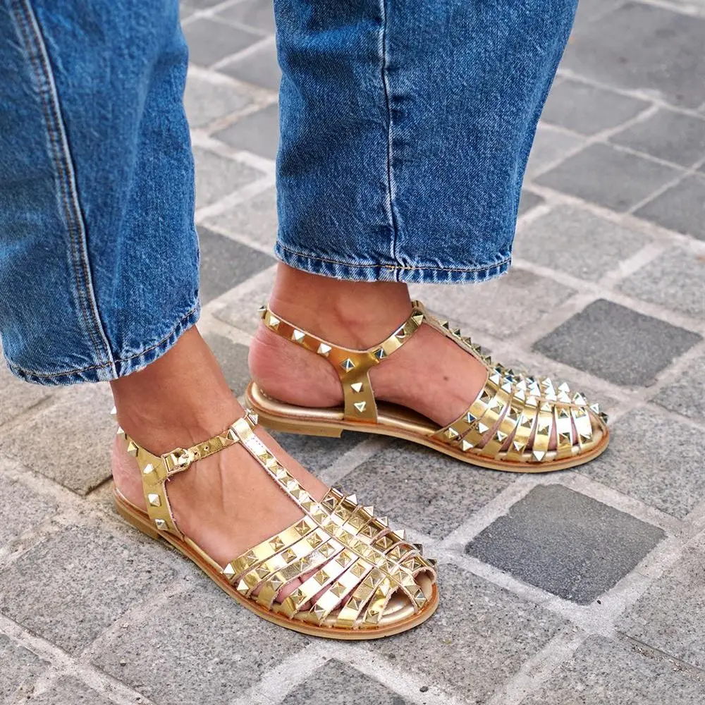 Alves Inner Outer Genuine Leather Flat Sole Ankle Strap Trocked Sandals Black Gold Silver Color Gladiator Summer Shoes Thin Stri
Alves Inner Outer Genuine Leather Flat Sole Ankle Strap Trocked Sandals Black Gold Silver Color Gladiator Summer Shoes Thin Stri