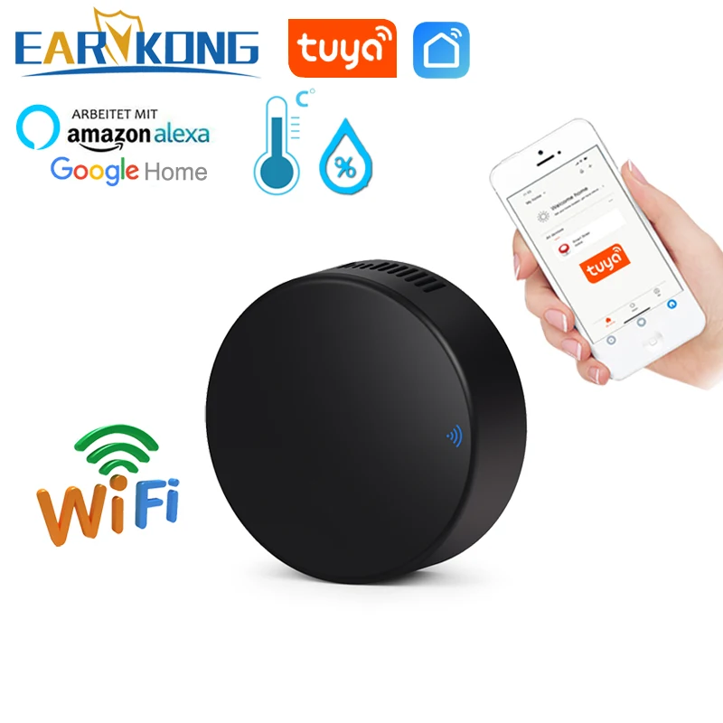 EARYKONG Tuya WiFi IR Remote Control With Temperature Humidity Sensor For Air Conditioner Smart Home Support Alexa Google Home
EARYKONG Tuya WiFi IR Remote Control With Temperature Humidity Sensor For Air Conditioner Smart Home Support Alexa Google Home