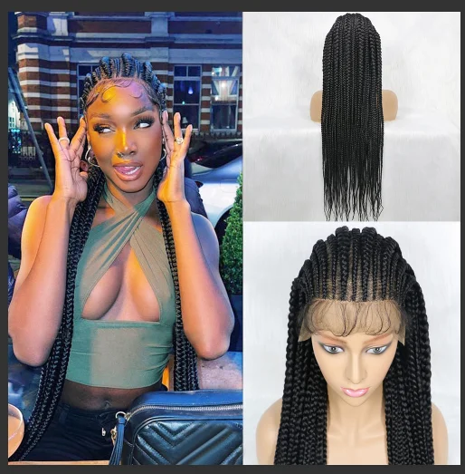 2022 New Braiding Hair Wig Braid Africa Braided Lace Front Wigs For Black Women 32 Inches Box Braided Wigs With Baby Hair 006
2022 New Braiding Hair Wig Braid Africa Braided Lace Front Wigs For Black Women 32 Inches Box Braided Wigs With Baby Hair 006
