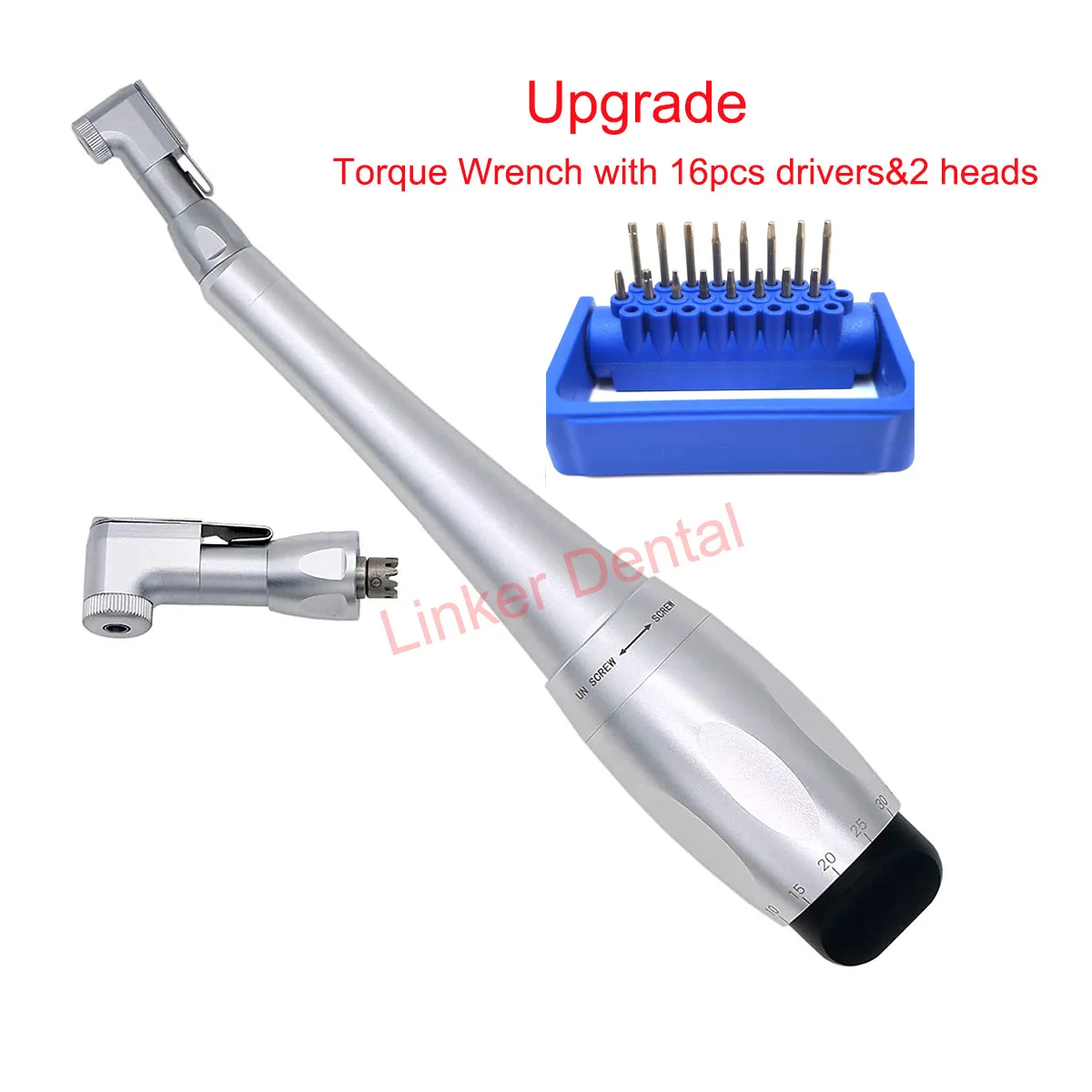 

Adjustable Universal Implant Torque Wrench 5N-35N Drivers 2.35mm Latch Type Bits Contra Angle