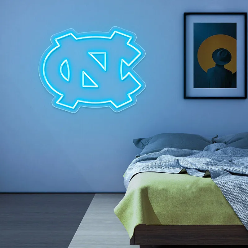 

North Carolina Neon Sign, UNC Team Signage, Custom Neon Sign, Led Logo of College Basketball Team, School Party Wall Decor