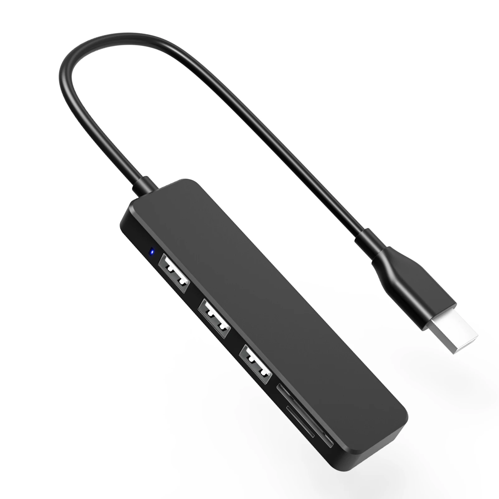 USB 2.0 hub with SD interface and TF interface, USB hub for laptop, USB 2.0 distributor with 1 foot long cable
USB 2.0 hub with SD interface and TF interface, USB hub for laptop, USB 2.0 distributor with 1 foot long cable