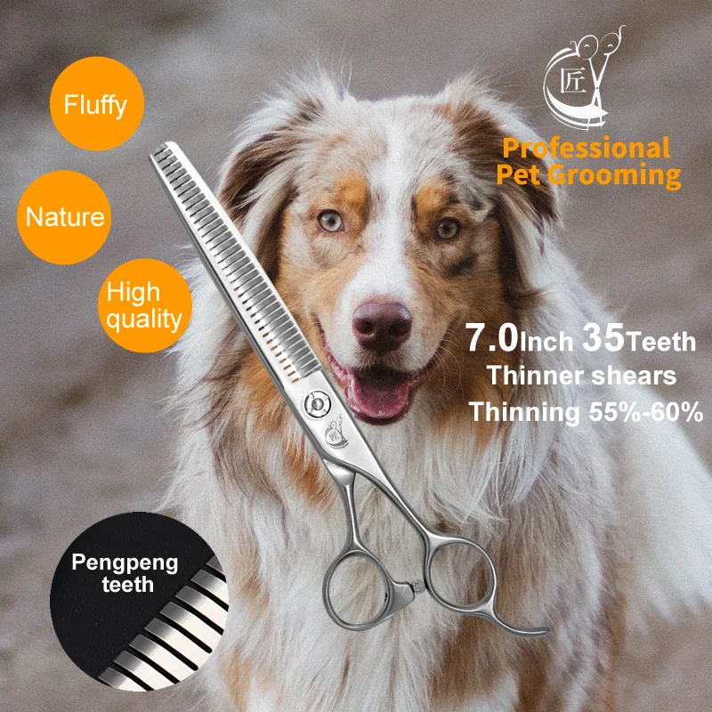 Crane JP VG10 7.0 Inch 35 Teeth Professional Thinner Scissors for Dog Grooming Shears Pet Chunker Thinning Rate 55%
Crane JP VG10 7.0 Inch 35 Teeth Professional Thinner Scissors for Dog Grooming Shears Pet Chunker Thinning Rate 55%