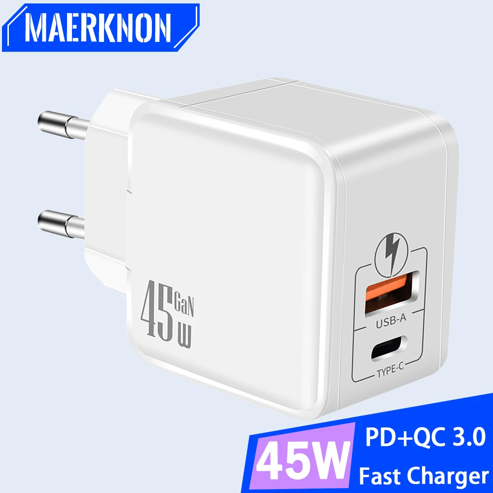 45W GaN USB Charger Type C PD Phone Charge Adapter For iPhone 14 Xiaomi Samsung Huawei Quick Charger 3.0 EU/US Plug Wall Charger
45W GaN USB Charger Type C PD Phone Charge Adapter For iPhone 14 Xiaomi Samsung Huawei Quick Charger 3.0 EU/US Plug Wall Charger