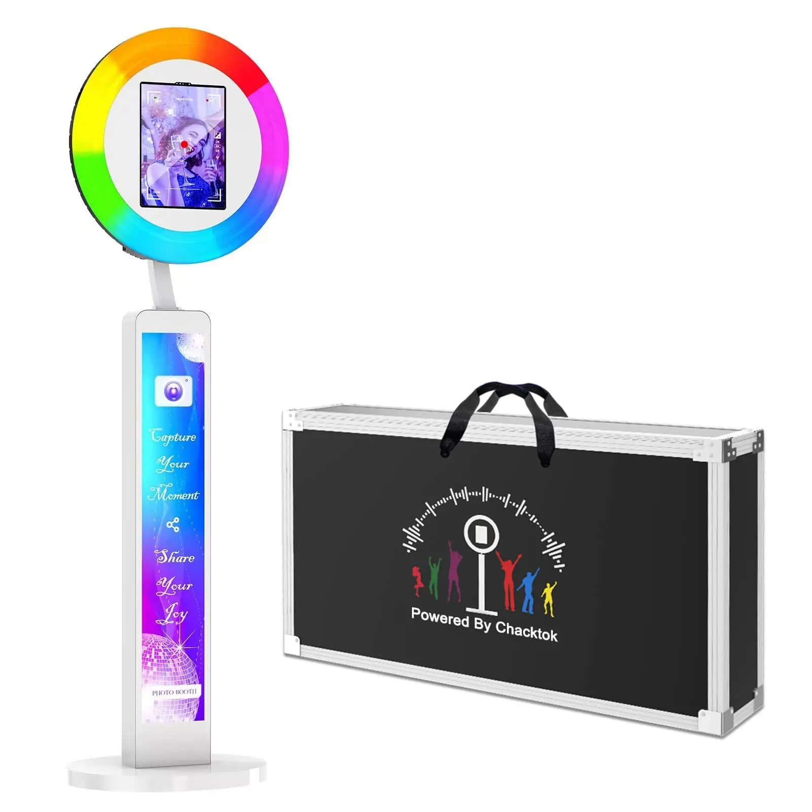 RGB Light Photo Booth for iPad Compatible with 12.9in 10.9in 10.2in Portable Photo Booth Stand Software APP Control for Party
RGB Light Photo Booth for iPad Compatible with 12.9in 10.9in 10.2in Portable Photo Booth Stand Software APP Control for Party