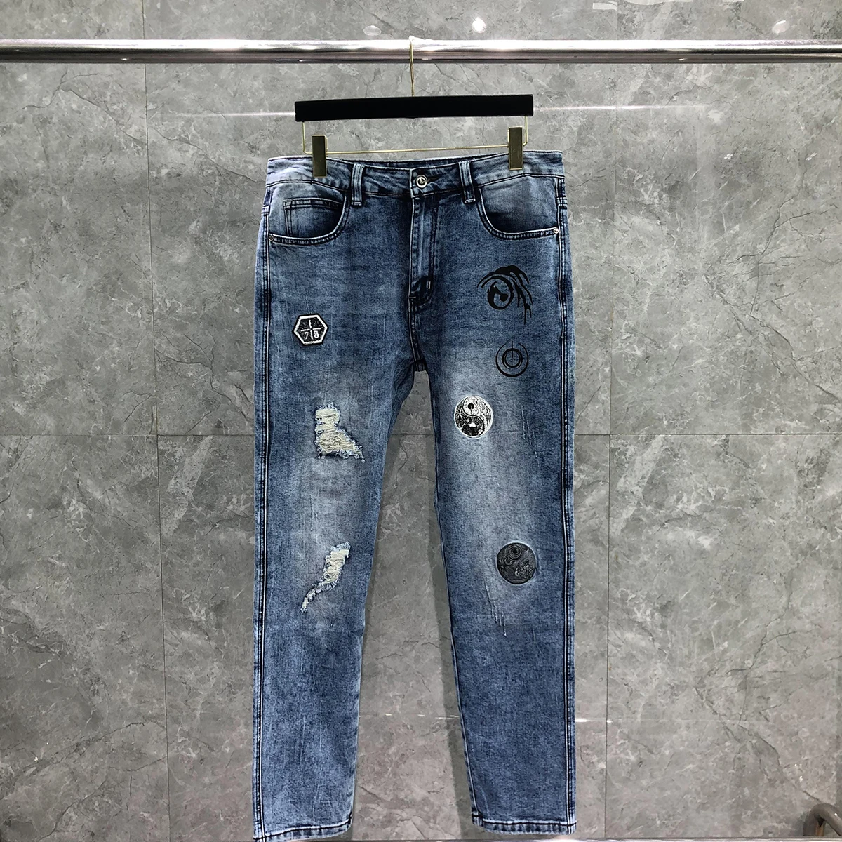 Men's Jeans New Fashion Classical Zipper Blue Denim Trousers High Luxury Brand Casual High Quality Jeans For Men's Clothing
Men's Jeans New Fashion Classical Zipper Blue Denim Trousers High Luxury Brand Casual High Quality Jeans For Men's Clothing