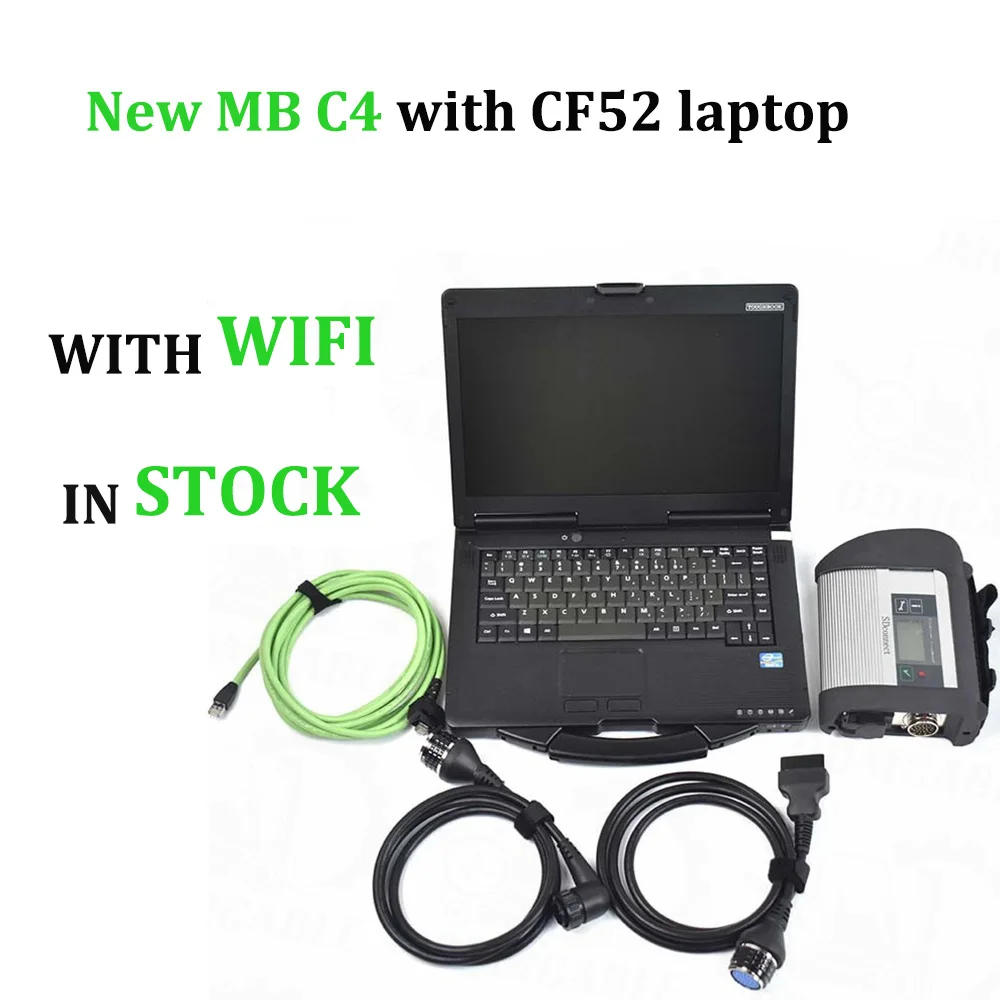 

Mb Star C4 Obd2 Scanner Auto Diagnostic Tool MB Star C4 Diagnosis Function Support OBD Wifi For Mercede-s B-enz with CF52 Laptop