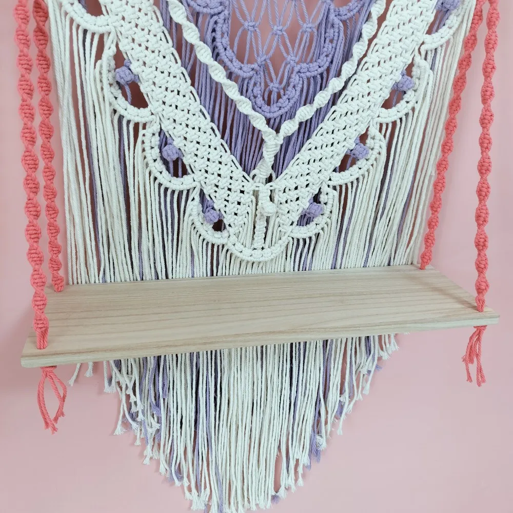 Seashell Macrame Wall Shelf - Boho Hanging Plant Display 11 A9af6a1af2e43477abf98506077c30dcd0