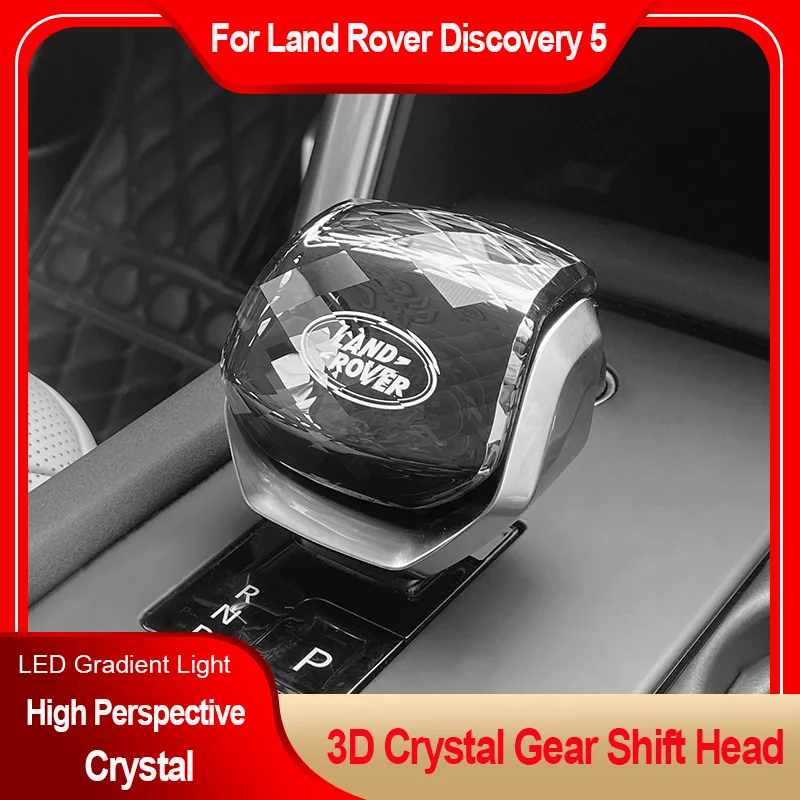 

Car Crystal Gear Shift Knob Handle Trim CoverGearbox Lever Stick Decor for Land Rover Discovery 5 Range Rover Velar 2021~2022