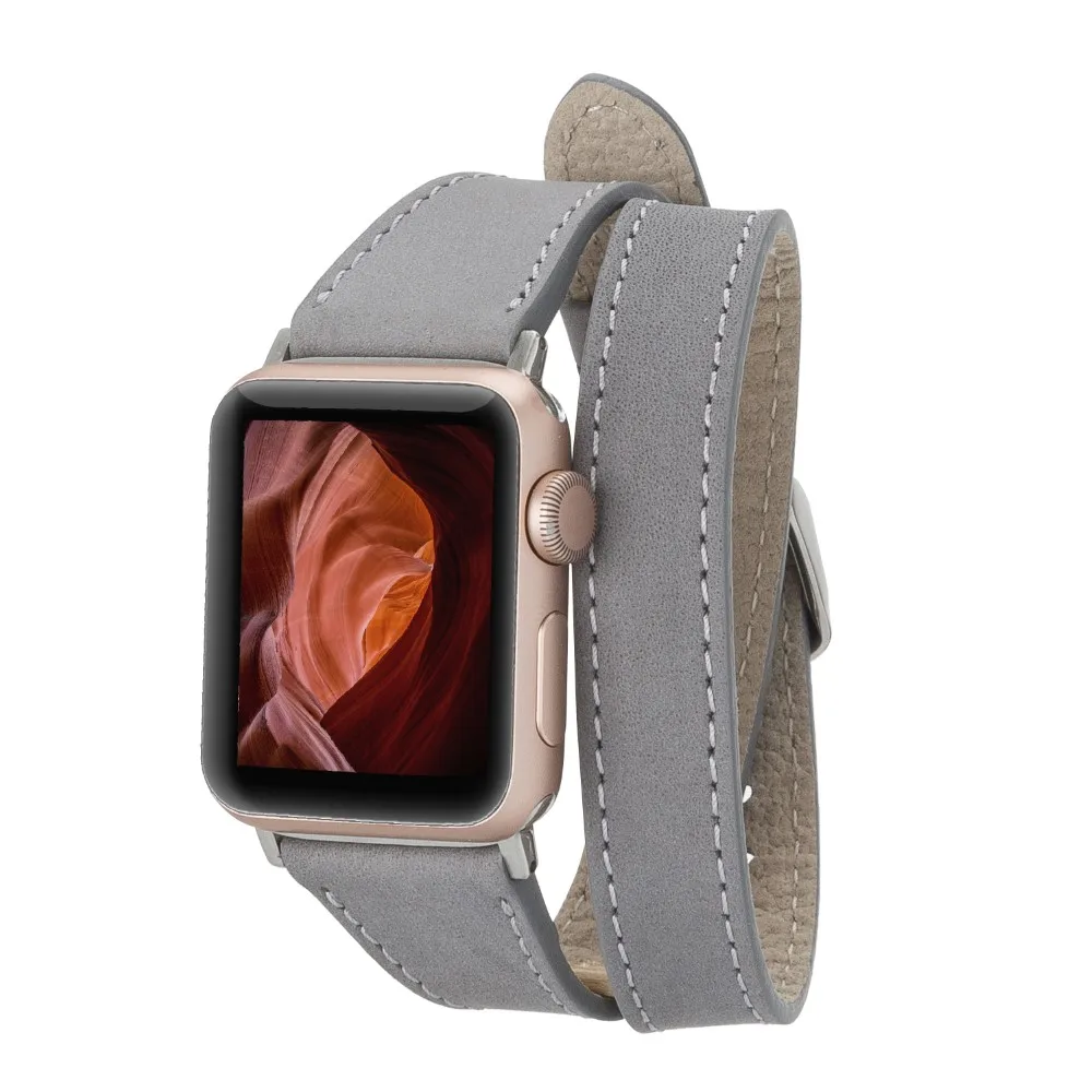BOULETTA DOUBLE WRAP Genuine Leather Handmade Watchband Cord for Apple iWatch 38-40-41-42-44-45mm Size and Connector Options
BOULETTA DOUBLE WRAP Genuine Leather Handmade Watchband Cord for Apple iWatch 38-40-41-42-44-45mm Size and Connector Options
