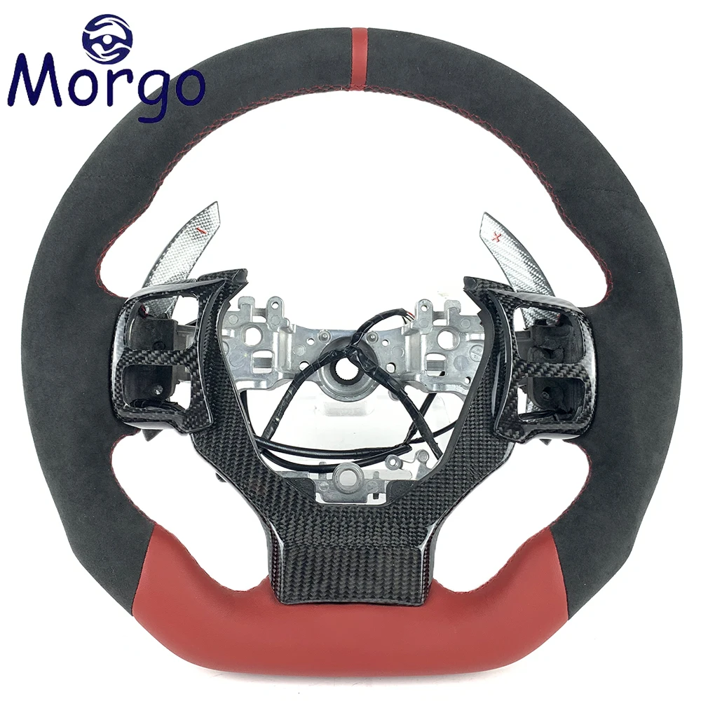 

Car Interior Accessories Alcantara Leather Carbon Fiber Steering Wheel For Lexus IS IS350 IS300 RX300 NX ISF ES200 lx570