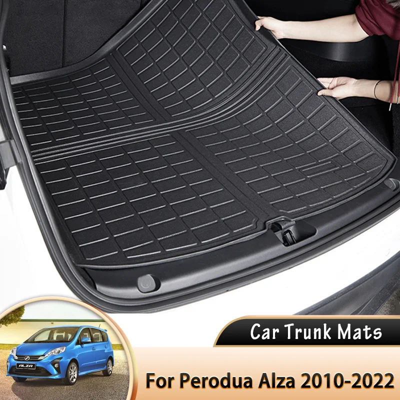 

for Perodua Alza Daihatsu Boon Luminas M500 2010~2022 Car Trunk Mat Boot Cargo Liner Tray Rear Trunk Luggage Floor Carpet Pads