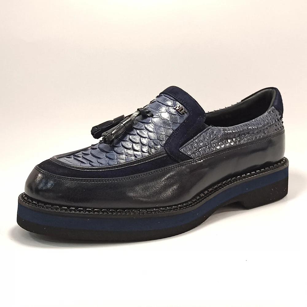 Luxury Men's Winter Thick Soled Loafers Genuine Deer And Python Leather Italian Molded Round Toe Slip On Handmade Antiskid Shoes
Luxury Men's Winter Thick Soled Loafers Genuine Deer And Python Leather Italian Molded Round Toe Slip On Handmade Antiskid Shoes