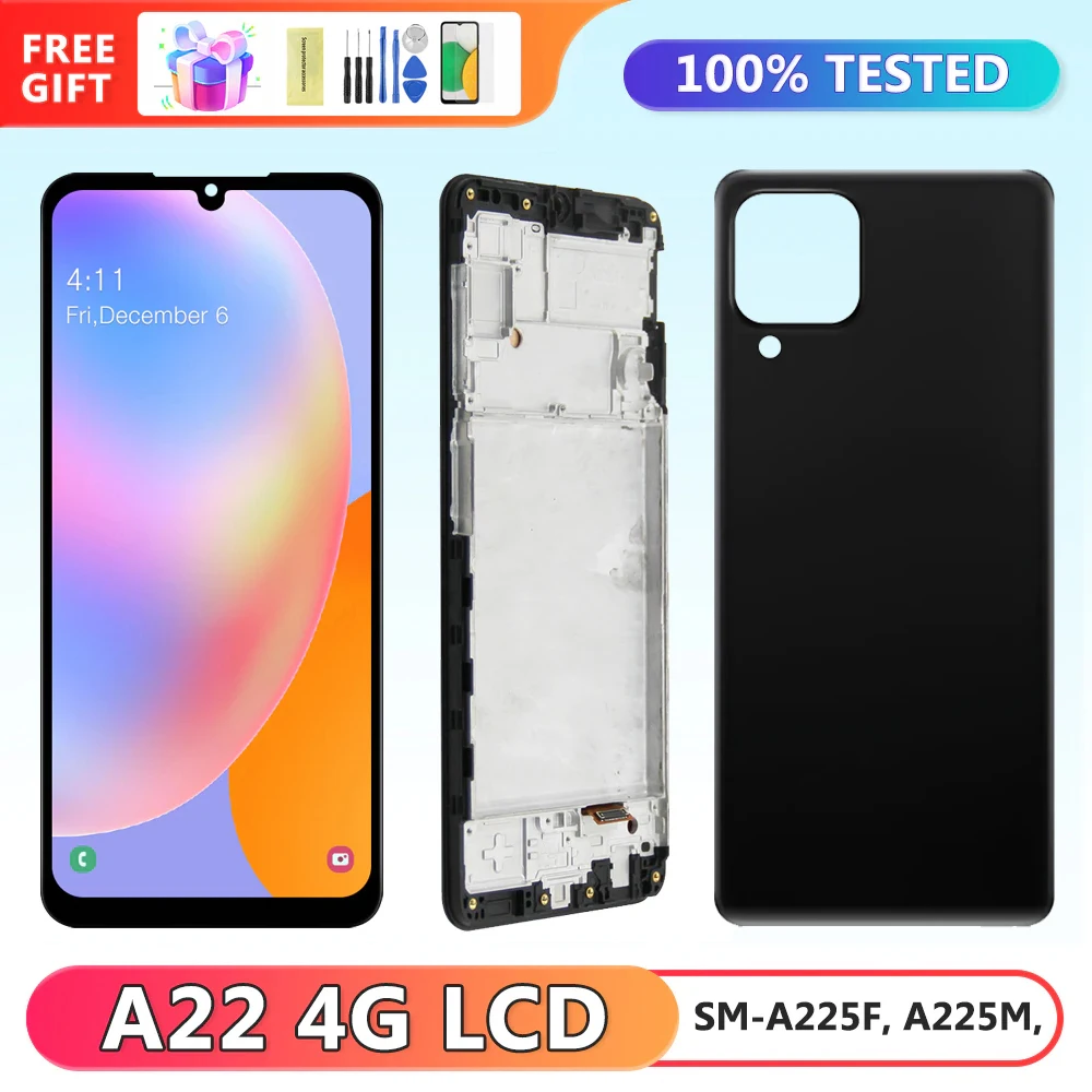 

6.4'' Display Screen for Samsung Galaxy A22 4G A225 A225F A225F/DS A225M Lcd Display Touch Screen Digitizer for A22 Replacement