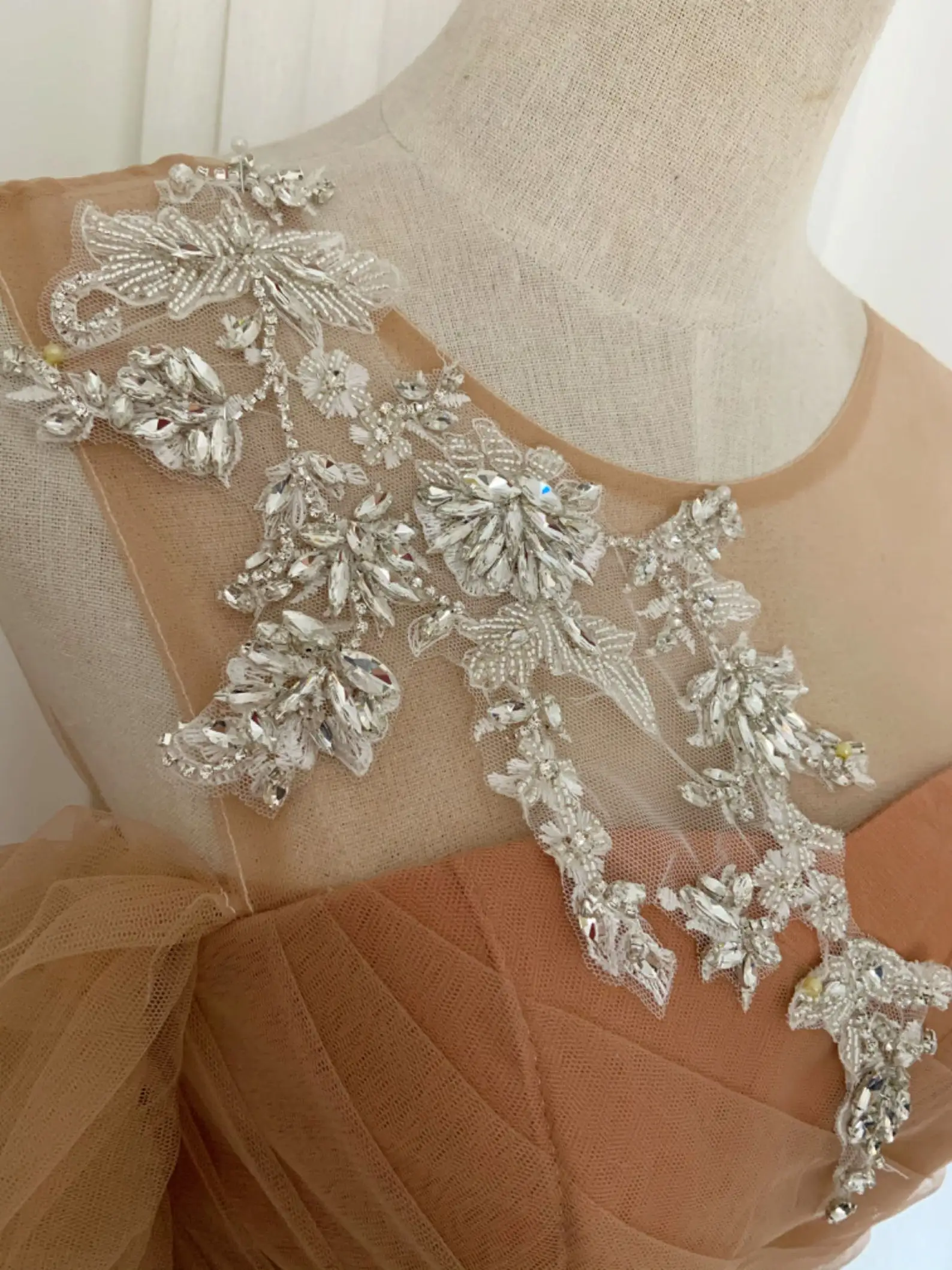 Silver Rhinestone Applique By Pair Heavy Bead Crafted Rhinestone Applique For Bridal Couture Dance Costume
Silver Rhinestone Applique By Pair Heavy Bead Crafted Rhinestone Applique For Bridal Couture Dance Costume