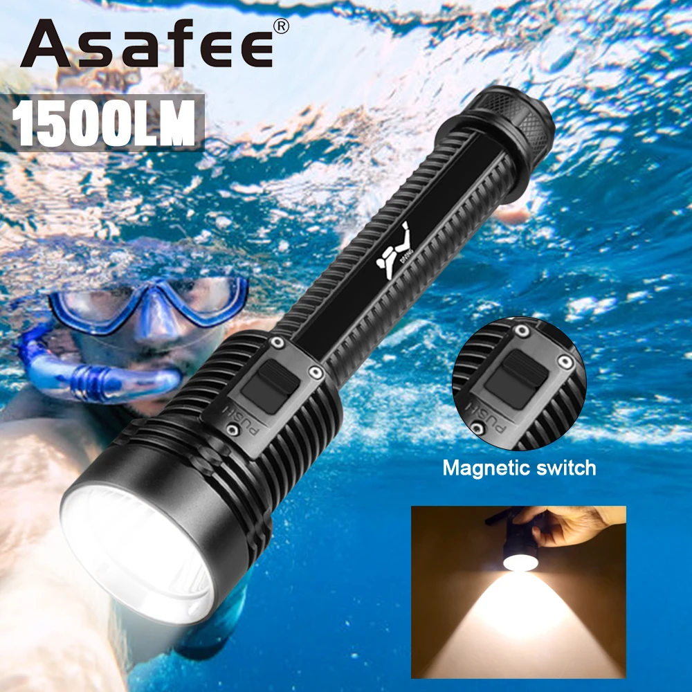Multifunctional Flashlight T40LED Portable Diving Torch IPX8 Professional Waterproof Light 1500LM Underwater Diving Torch
Multifunctional Flashlight T40LED Portable Diving Torch IPX8 Professional Waterproof Light 1500LM Underwater Diving Torch
