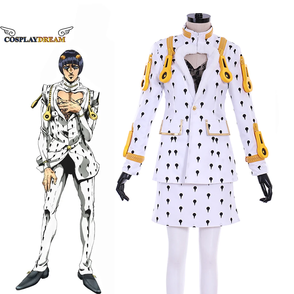 Golden Wind Bruno Bucciarati Cosplay Costume Female Version Bruno Bucciarati Tops Jacket Dress Suit Halloween Cosplay Costume 
Golden Wind Bruno Bucciarati Cosplay Costume Female Version Bruno Bucciarati Tops Jacket Dress Suit Halloween Cosplay Costume